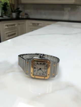 Cartier Santos Galbee 1566 29mm Two Tone Stainless Steel And 18k Gold