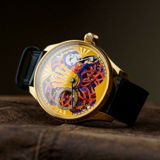 Vintage Wristwatch Rolex Skeleton Mens Luxury Vintage Swiss Watch Lux Mechanism