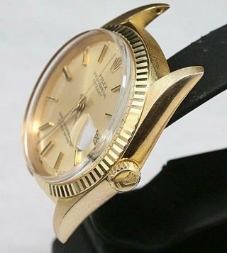 CUSTOM MADE After Market 14K Solid Gold Men ' s 36mm Datejust Non QS Auto Ref1601 3