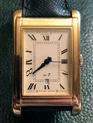 Bedat & Co.  No.  7 18k Gold Tank Watch Tricolor Gold Custom Watchband