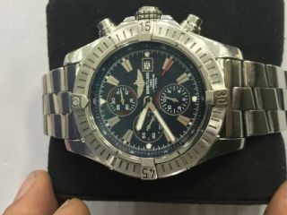 Breitling Avenger A13370 Automatic Steel w/ Box Men ' s Watch blue dial 2