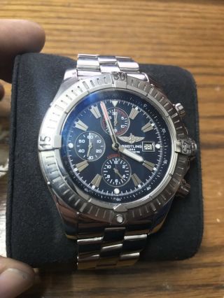 Breitling Avenger A13370 Automatic Steel w/ Box Men ' s Watch blue dial 6