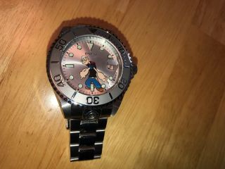 Invicta 47mm Limited Edition Grand Diver " Popeye " Automatic Silver Ss Watch Vg