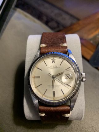 Vintage Rolex 1601 Oyster Perpetual Datejust Silver Dial