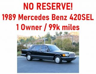 1989 Mercedes - Benz 400 - Series 420sel / 1 Owner / 99k Miles / Timing Chains Done