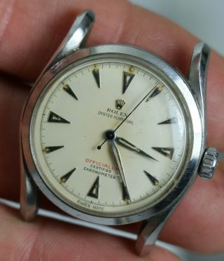 Vintage Rolex 6090 Oyster Perpetual Chronometer Automatic S/s Men 