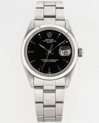 Vintage 1971 Rolex Oyster Perpetual Date Ref.  1500 W/ Glossy Black Dial