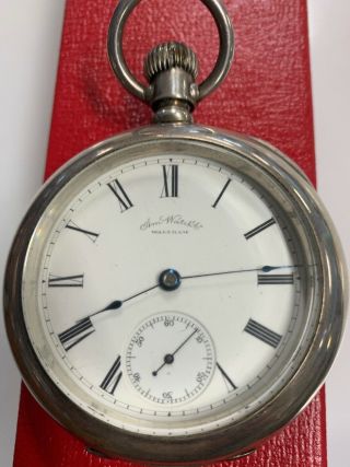 Antique Waltham Coin Silver Pocket Watch