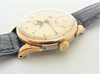1950 ' s VINTAGE OMEGA TRIPLE DATE MOONPHASE MENS WATCH 6