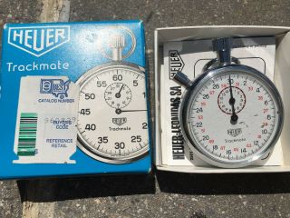 Vintage Heuer Trackmate Mechanical Stop Watch Great