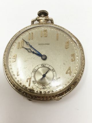 1922 12s Hamilton 914 17 Jewel Gold Filled Pocket Watch
