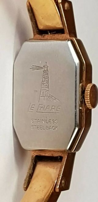 Le Phare Rare Vintage Art Deco Gold Filled Ladies Watch 17 Jewels 3
