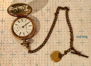 Yellow Gold Filled 17 Jewels Illinois Watch Co 18s Pocket Watch Sn 1944800 1908
