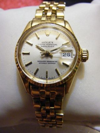ROLEX OYSTER PERPETUAL DATEJUST 18K GOLD LADY 2