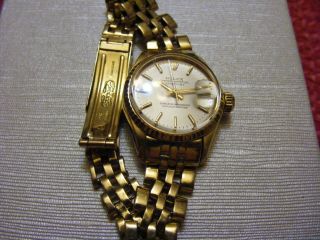 ROLEX OYSTER PERPETUAL DATEJUST 18K GOLD LADY 8