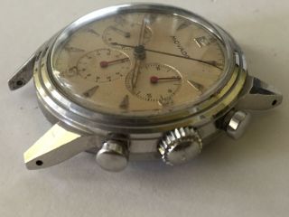 Mens Vintage Movado Chronograph Stainless Steel Watch Ref 19038 2