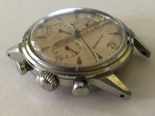 Mens Vintage Movado Chronograph Stainless Steel Watch Ref 19038 3