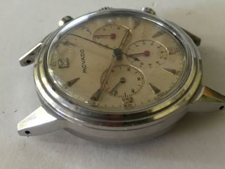 Mens Vintage Movado Chronograph Stainless Steel Watch Ref 19038 4