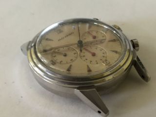 Mens Vintage Movado Chronograph Stainless Steel Watch Ref 19038 5