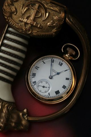 Rebuilt 1954 Smiths Empire Pocket Watch In Gilt Case