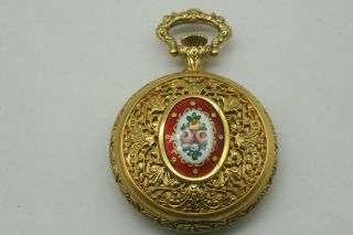 Vintage Fifth Avenue Creations Arnex 17 Jewels Pocket Watch Swiss Made