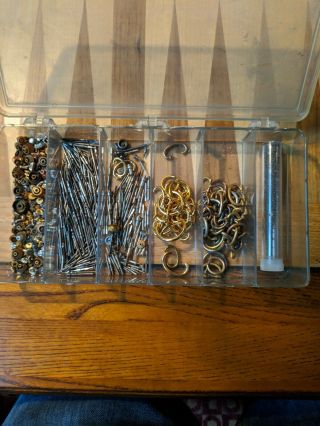 Large Assortment Of Vintage Watch Crowns Stems Bows And Screws.