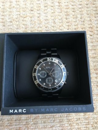 Marc By Marc Jacobs Black Stainless Steel Chronograph Watch Mbm3083