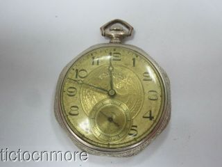 Antique Art Deco 14k Gf Illinois Burlington 21j Grade 275 Pocket Watch 1925