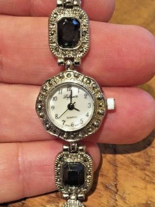 Vintage Ladies Lafayette Quartz Watch With Rhinestones