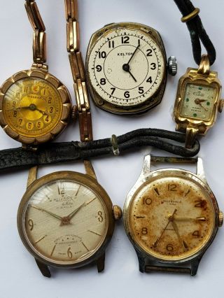 Joblot Vintage Watches Spare Or Repairs