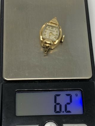 Bulova 14k Yellow Gold Watch As Scrap As - Is Non - Running 6.  3g
