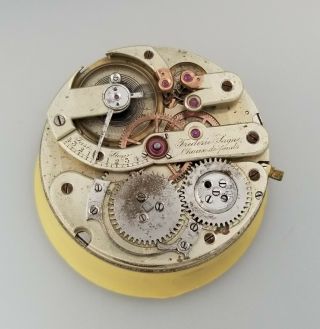 Antique Fredric Lagne Chaux De Fonds Swiss Pocket Watch Movement – 43mm