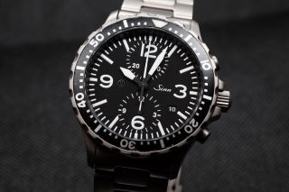 Sinn 757 Chronograph Watch On Bracelet - Fully Tegemented - Valjoux 7750