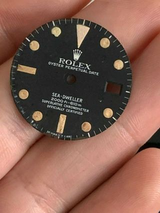 Vintage Rolex Sea Dweller 1665 Matte Dial for Vintage Watch Parts Repairs 5