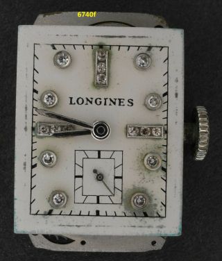 6740,  Vintage Longines 9l Movement With Diamond Dial,  Runner