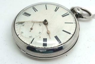 A Silver Cased Open Faced 1832 Fusee Pocket Watch