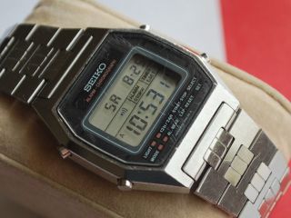 Vintage SEIKO A939 Stainless Steel Men ' s Alarm Chronograph Watch 3