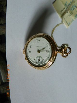 Antique Hampton Molly Stark 3/0 Pocket Watch