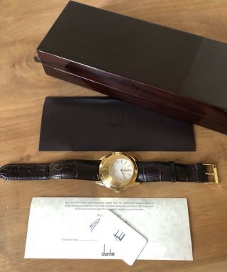 Dunhill X Centric Solid Gold 18k Watch Mechanical Hand Wind Timepiece 8