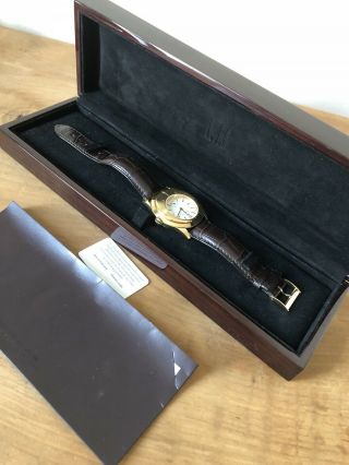 Dunhill X Centric Solid Gold 18k Watch Mechanical Hand Wind Timepiece 9