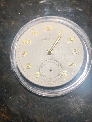 37mm Movado Of Pocket Watch Movement Ticking Caliber 250n