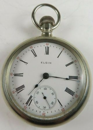 Antique Elgin 18s,  7 J Pocket Watch 1883