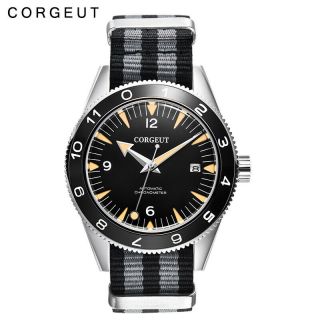 41mm Corgeut Luminous Sapphire Crystal Automatic Men Watch Mechanical