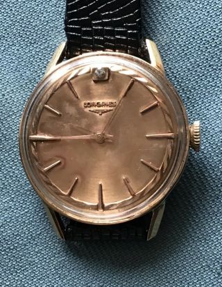 Longines “flagship” Vintage 18k Rose Gold Automatic Watch – 17j