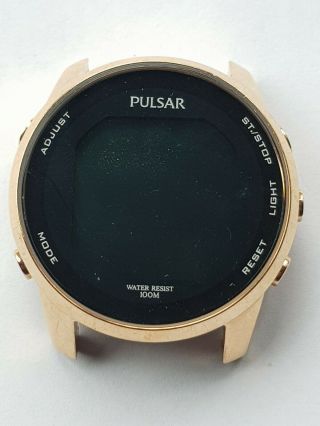 Mens Pulsar Digital World Time Watch Head Spares Or Repairs