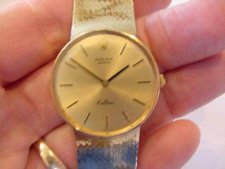 Ref.  3833 SOLID 18k GOLD 1974 ROLEX CELLINI 31mm WRISTWATCH with 18K BAND 2