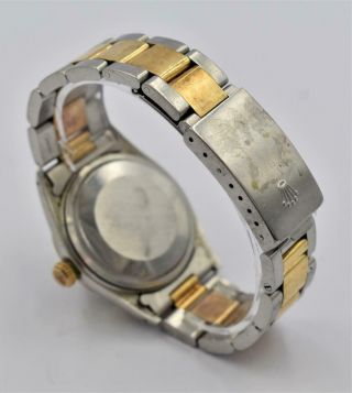 Rare Men ' s Two - Tone Rolex Datejust Wristwatch w/ Exotic Black Dial Ref 16013 6