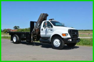 2005 Ford F750 Flatbed With Crane