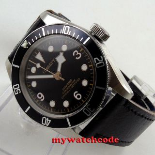 41mm Corgeut Black Dial Sapphire Glass Miyota 8215 Automatic Diving Mens Watch