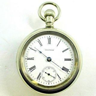American Waltham Watch Co.  Open Face Large Pocket Watch Silverode Case Ca.  1903